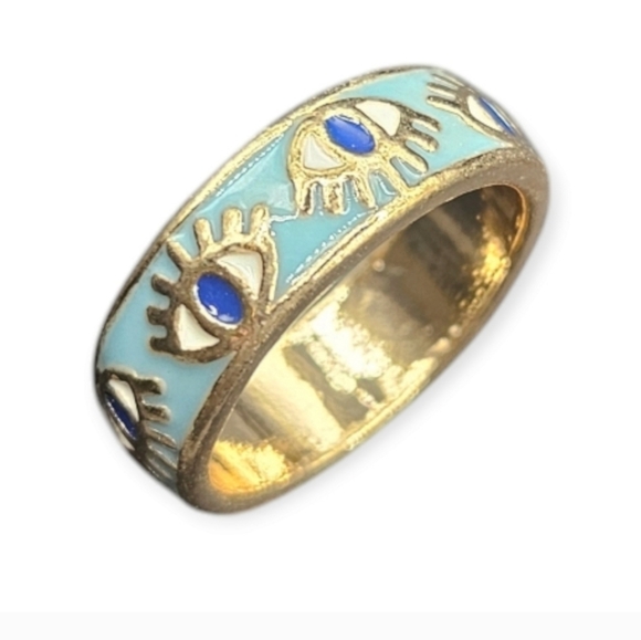 Evil Eye Amulet Ring - Picture 2 of 3